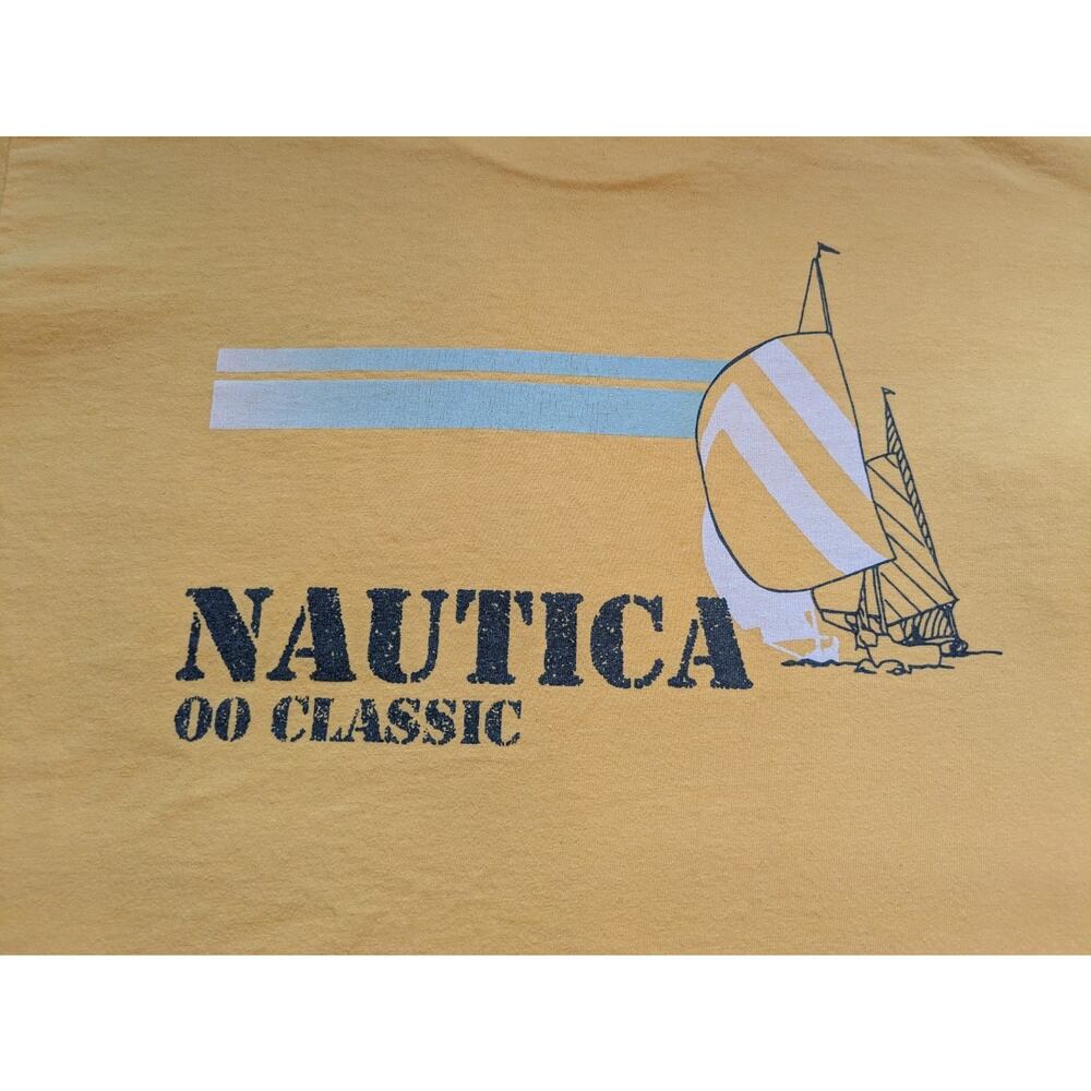 Vintage Y2K Nautica T-Shirt 100% Cotton Made In USA - Mens Large - Picture 13 of 16